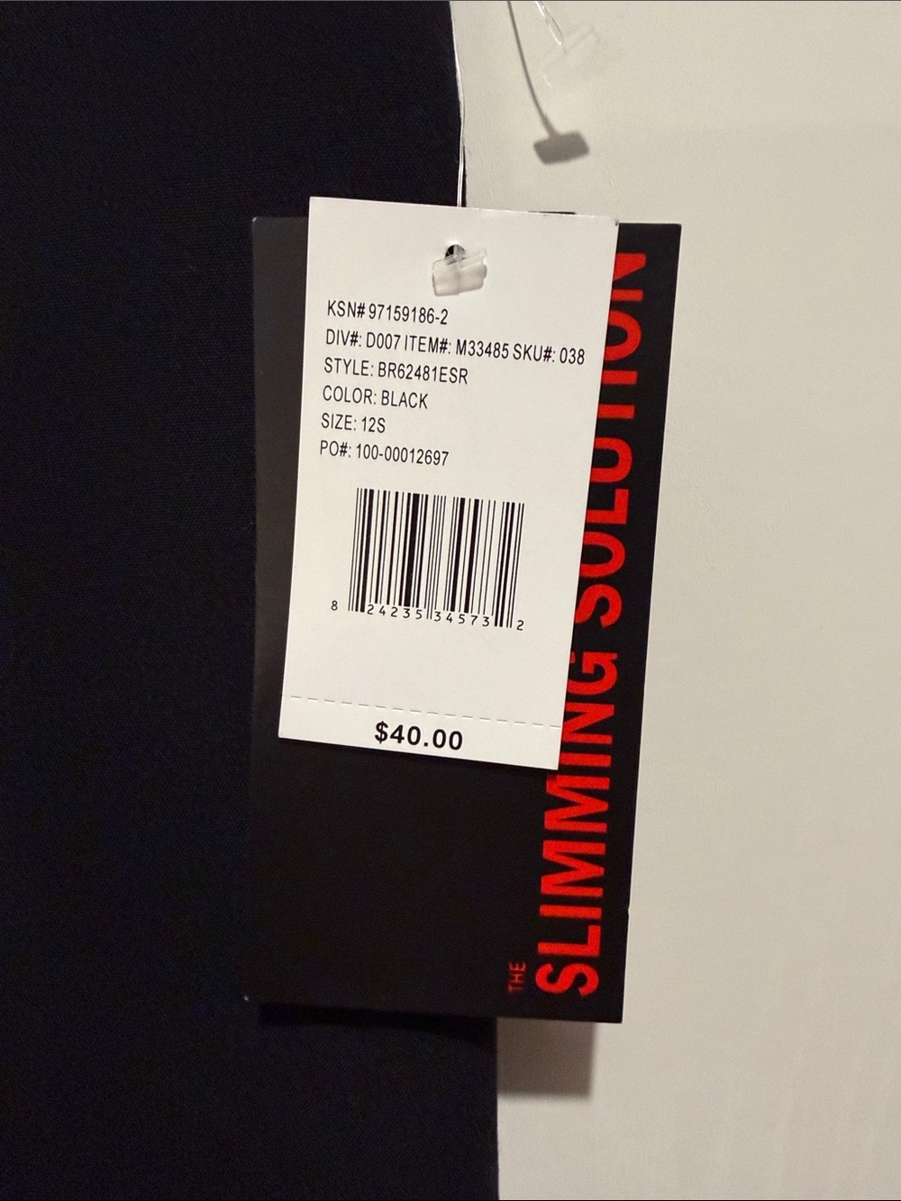 Woman’s black slacks Briggs slimming solution size 12 short - Picture 4 of 7